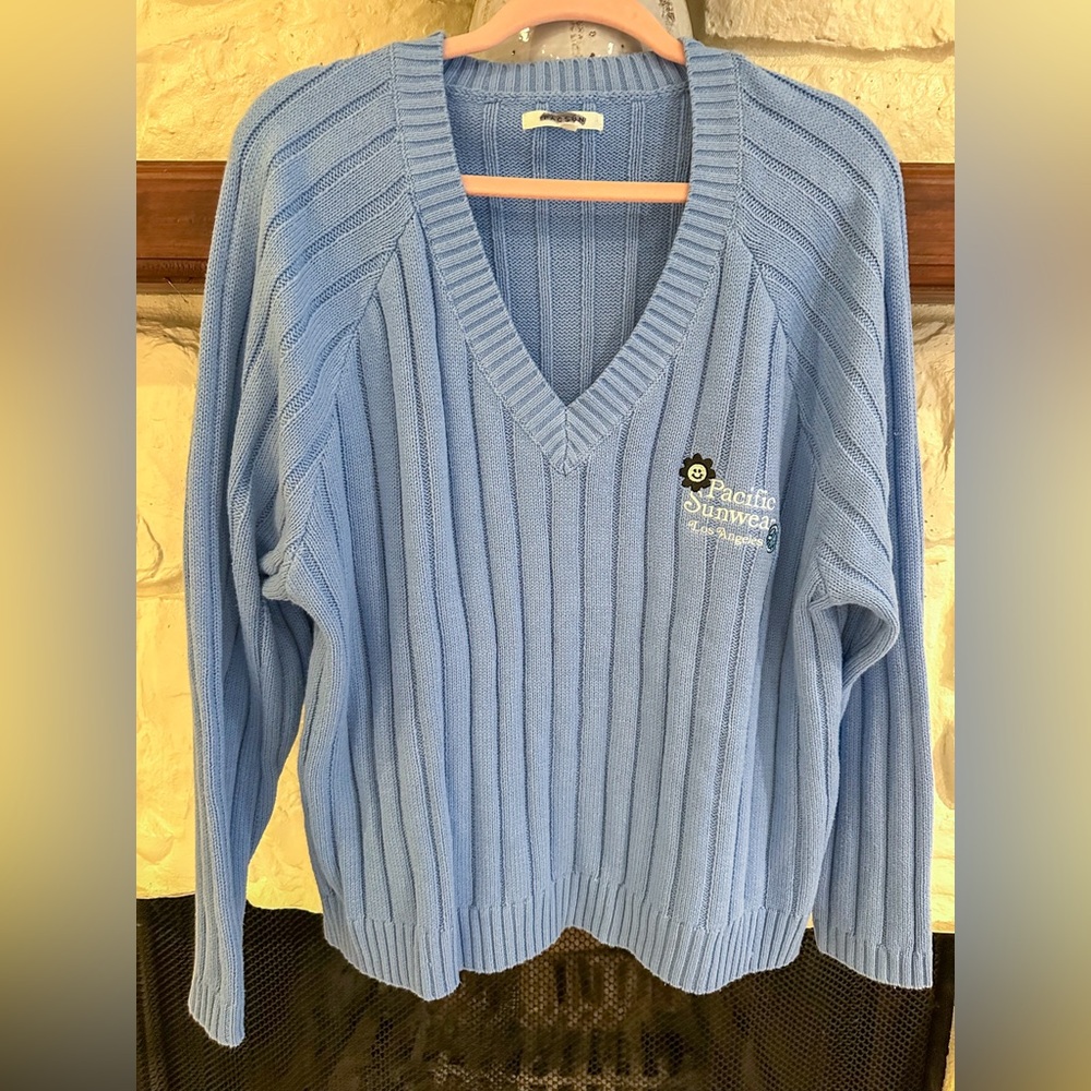 Pacsun baby blue cable knit sweater!